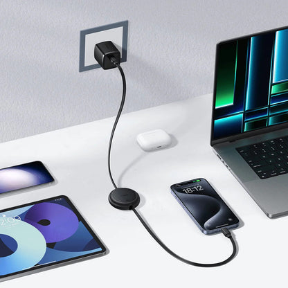USB-C - USB-C Baseus Free2Pull Mini Retractable adat- és töltőkábel, 60W, 1m, Fekete P10364500111-01