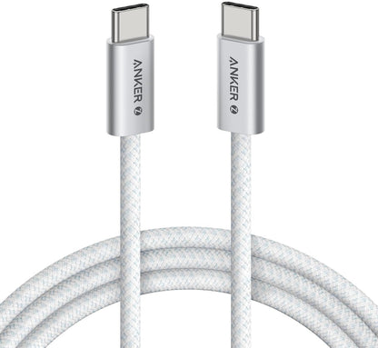 USB-C - USB-C Anker Zolo adat- és töltőkábel, 240W, 1m, Fehér A8060H21