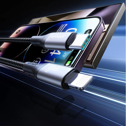 USB-C - Lightning Joyroom S-A28 Flash adat- és töltőkábel, 30W, 1m, Fekete