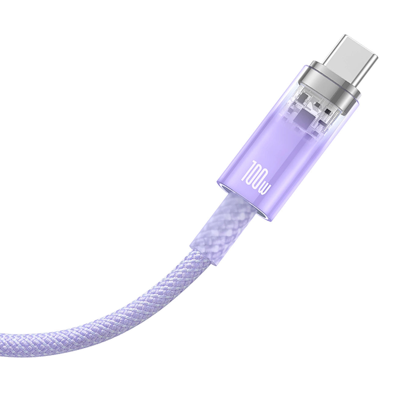 USB-A - USB-C Baseus Explorer adat- és töltőkábel, 100W, 1m, Lila CATS010405