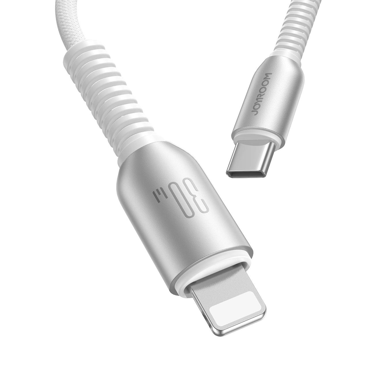 USB-C - Lightning Joyroom S-A51 adat- és töltőkábel, 30W, 1.2m, szürke
