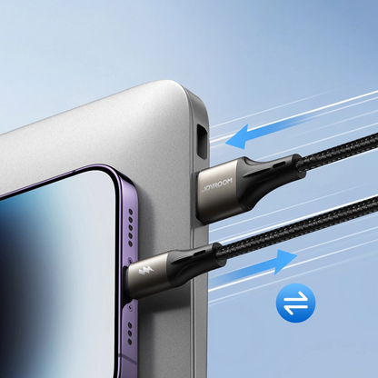 USB-A - USB-C Joyroom S-A25 Light-Speed adat- és töltőkábel, 100W, 1.2m, Fekete
