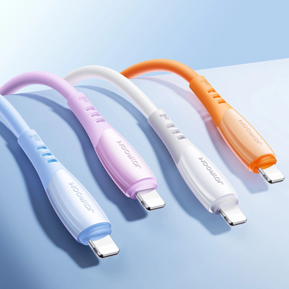 USB-C - Lightning Joyroom S-A59 Vibrant adat- és töltőkábel, 30W, 1.2m, Kék