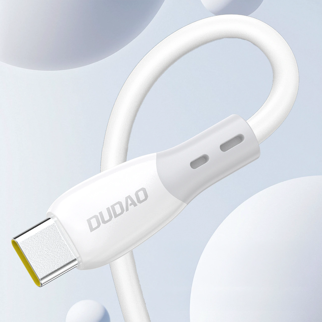 USB-C - USB-C Dudao L25SC adat- és töltőkábel, 60W, 2m, Fehér
