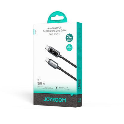 USB-C - USB-C Joyroom S-A55 StarFlight Display adat- és töltőkábel, 100W, 1.2m, Fekete