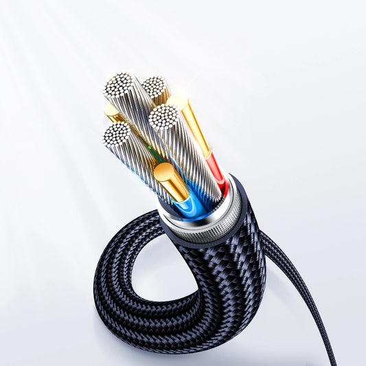USB-C - USB-C adat- és töltőkábel Joyroom A4 Display, 100W, 1.2m, Kék
