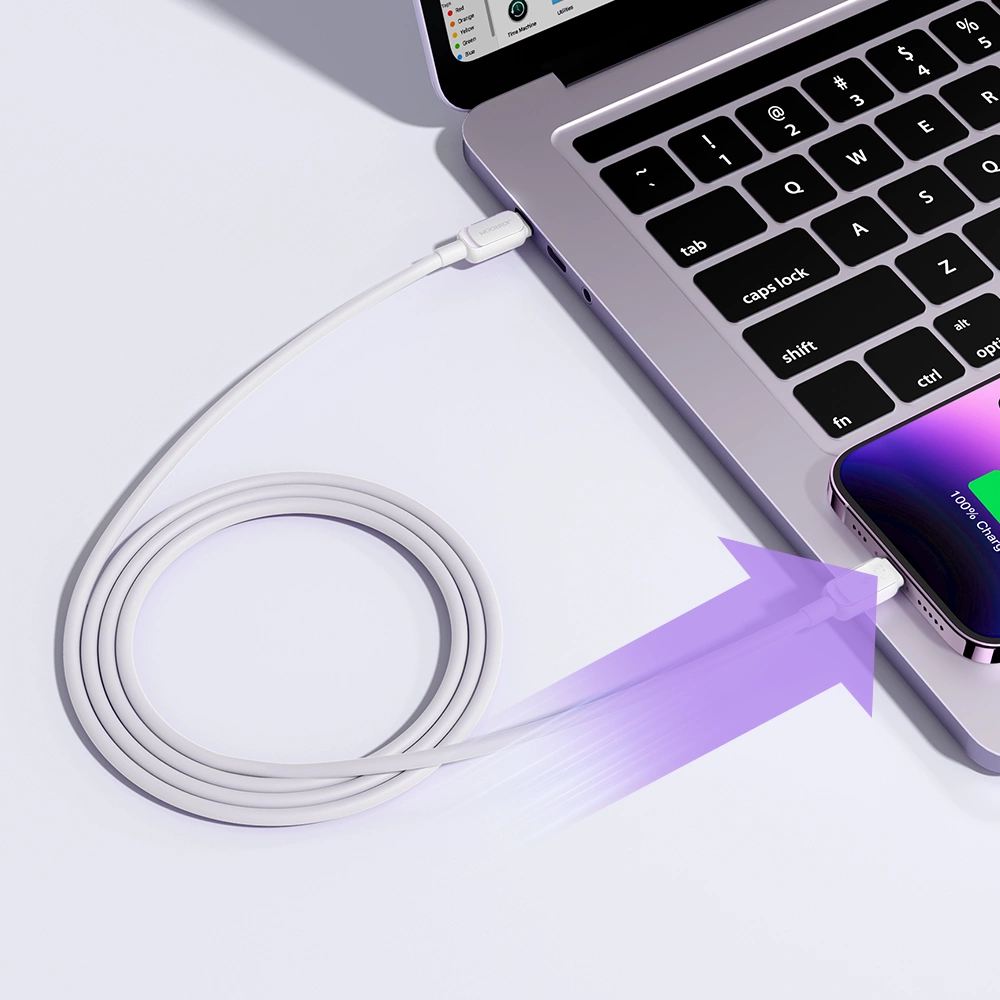 USB-C - Lightning Joyroom S-A14 adat- és töltőkábel, 30W, 1.2m, Fehér