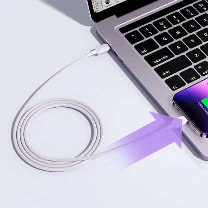 USB-C - Lightning Joyroom S-A14 adat- és töltőkábel, 30W, 1.2m, Fehér