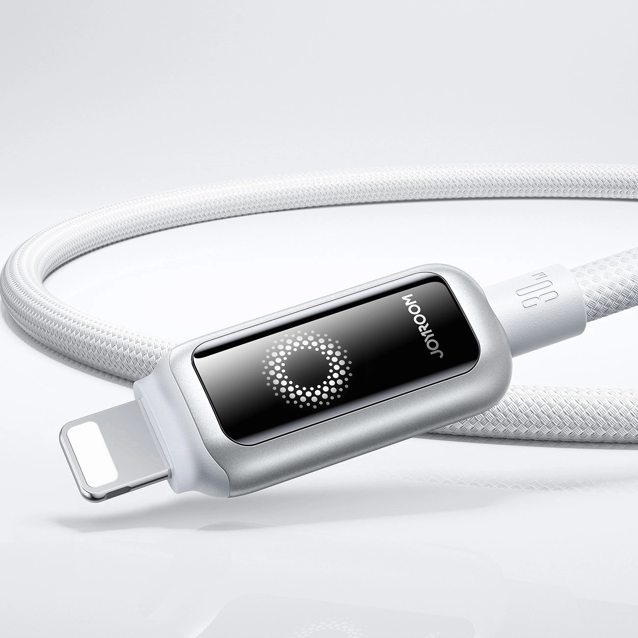 USB-C - Lightning Joyroom S-A55 StarFlight Display adat- és töltőkábel, 30W, 1.2m, Fehér