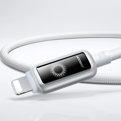 USB-C - Lightning Joyroom S-A55 StarFlight Display adat- és töltőkábel, 30W, 1.2m, Fehér