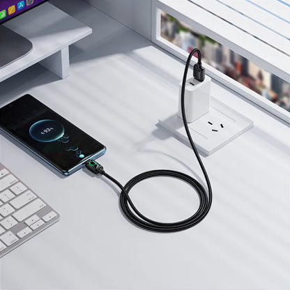 USB-A - USB-C HOCO U146 adat- és töltőkábel, 36W, 1.2m, Fekete