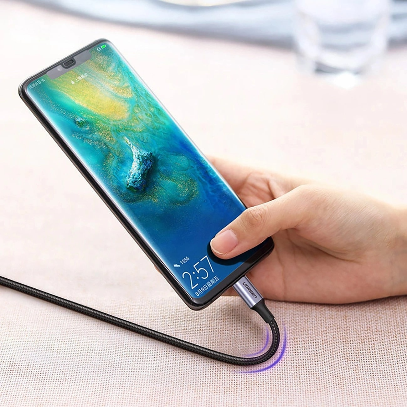 USB-C - USB-C UGREEN US316 adat- és töltőkábel, 100W, 3m, szürke