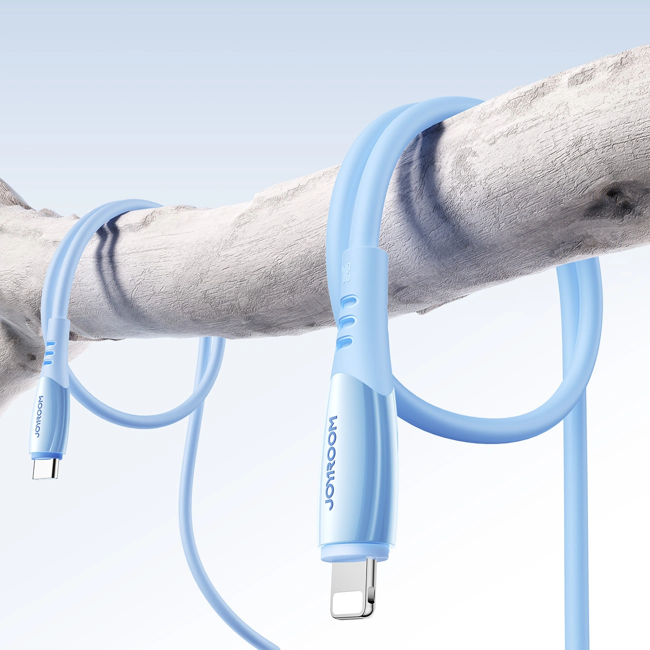 USB-C - Lightning Joyroom S-A59 Vibrant adat- és töltőkábel, 30W, 1.2m, Kék