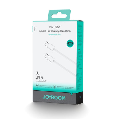 USB-C adat- és töltőkábel - USB-C Joyroom S-A45, 60W, 1m, fehér 