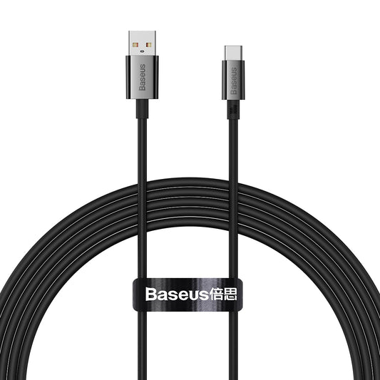 Adat- és töltőkábel USB-A - USB-C Baseus Superior sorozat, 100W, 2m, fekete P10320102114-02