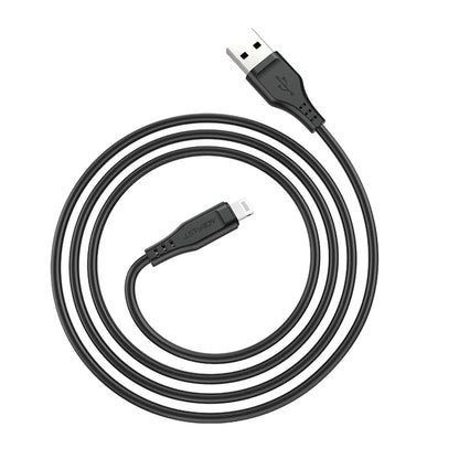USB-A - Lightning Acefast C3-02 adat- és töltőkábel, 18W, 1.2m, Fehér