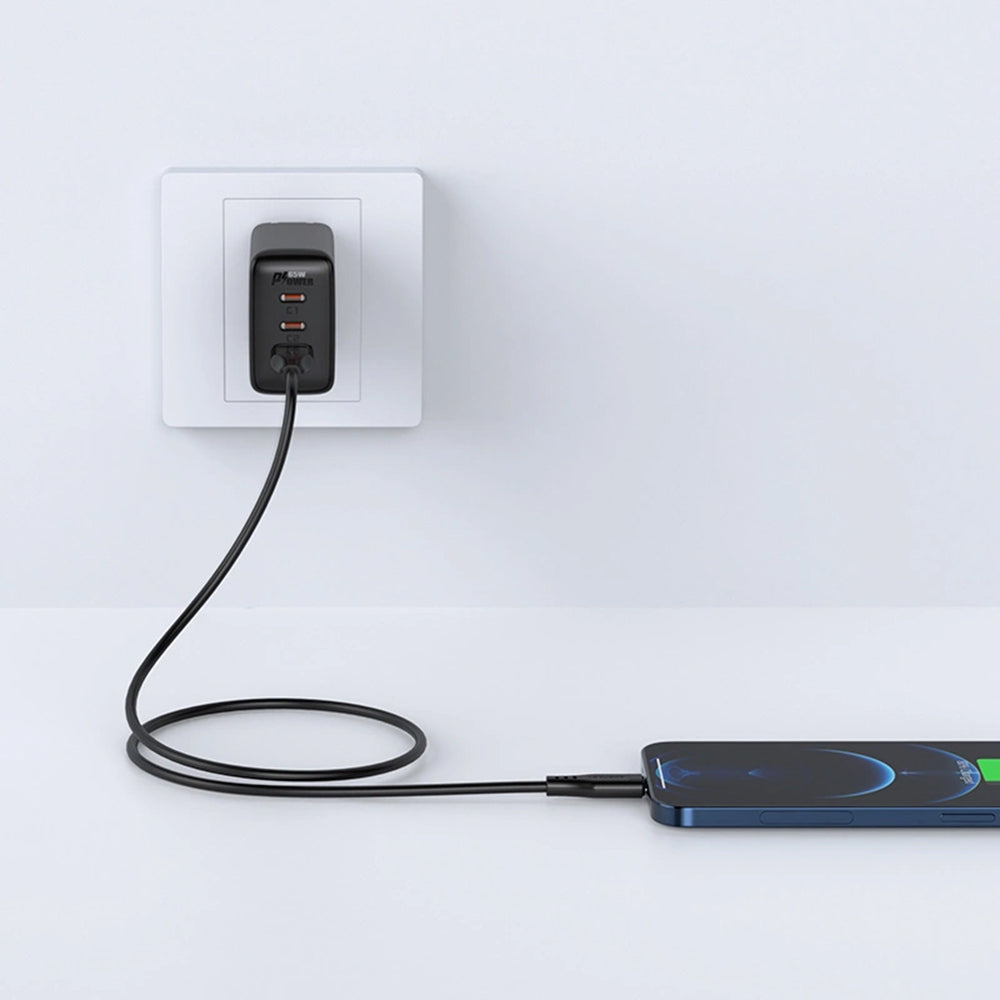 USB-A - Lightning Acefast C3-02 adat- és töltőkábel, 18W, 1.2m, Fekete