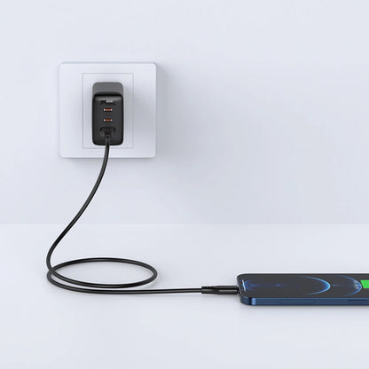 USB-A - Lightning Acefast C3-02 adat- és töltőkábel, 18W, 1.2m, Fekete