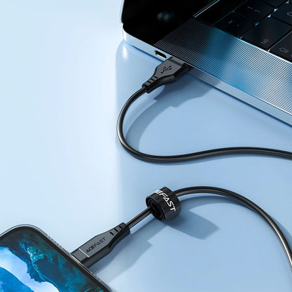 USB-A - Lightning Acefast C3-02 adat- és töltőkábel, 18W, 1.2m, Fekete