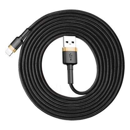 USB-A - Lightning Baseus Cafule adat- és töltőkábel, 18W, 2m, Arany CALKLF-CV1