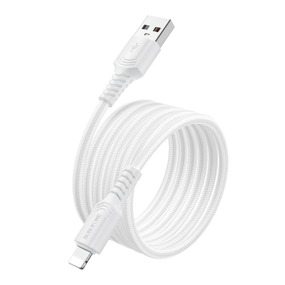 USB-A - Lightning Borofone BX116 Certain adat- és töltőkábel, 18W, 1m, Fekete