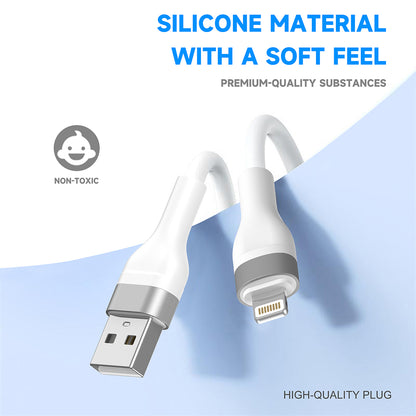 USB-A - Lightning Lito LD02L adat- és töltőkábel, 18W, 1.2m, Fehér