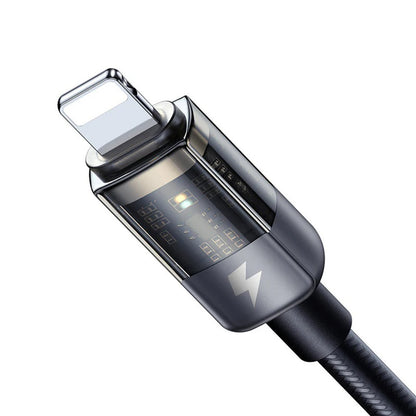 USB-A - Lightning McDodo CA-3140 Auto Power Off adat- és töltőkábel, 18W, 1.2m, Fekete