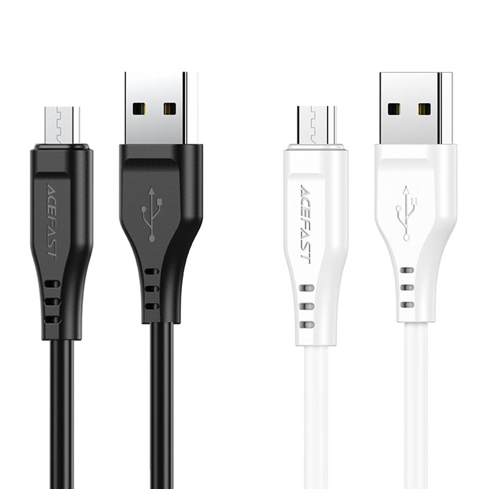 USB-A - microUSB adat- és töltőkábel Acefast C3-09, 18W, 1.2m, Fehér