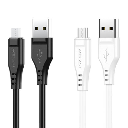 USB-A - microUSB adat- és töltőkábel Acefast C3-09, 18W, 1.2m, Fehér