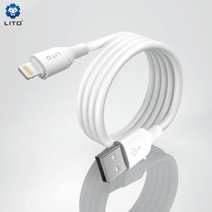 USB-A - microUSB adat- és töltőkábel Lito LD06V, 18W, 1m, Fehér