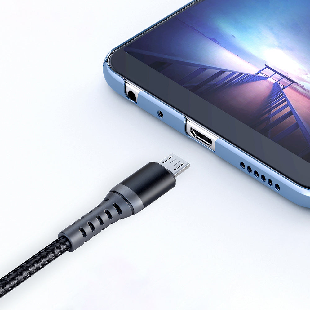 USB-A - microUSB McDodo CA-2281 adat- és töltőkábel, 18W, 1m, Fekete