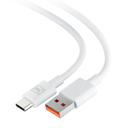 USB-A - USB-C 3MK Hyper adat- és töltőkábel, 60W, 1.2m, Fehér