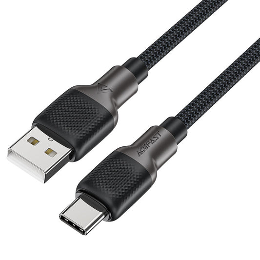 USB-A - USB-C Acefast C10-04 adat- és töltőkábel, 18W, 1.2m, Fekete