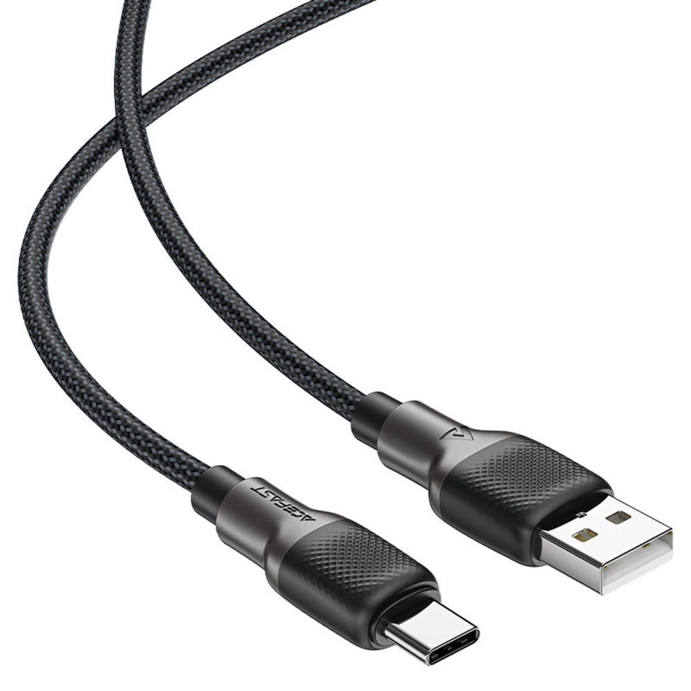 USB-A - USB-C Acefast C10-04 adat- és töltőkábel, 18W, 1.2m, Fekete