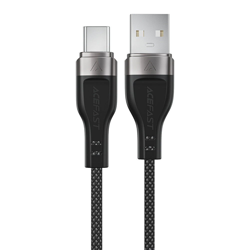 USB-A - USB-C Acefast C11-04 adat- és töltőkábel, 18W, 1.2m, Fekete