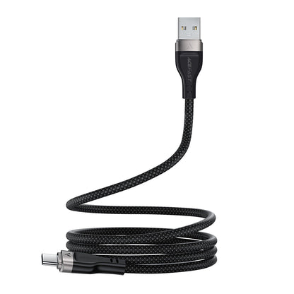 USB-A - USB-C Acefast C11-04 adat- és töltőkábel, 18W, 1.2m, Fekete