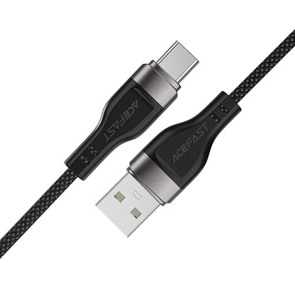 USB-A - USB-C Acefast C11-04 adat- és töltőkábel, 18W, 1.2m, Fekete