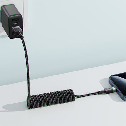 USB-A - USB-C Acefast C14-04 adat- és töltőkábel, 18W, 1,2m, Fekete