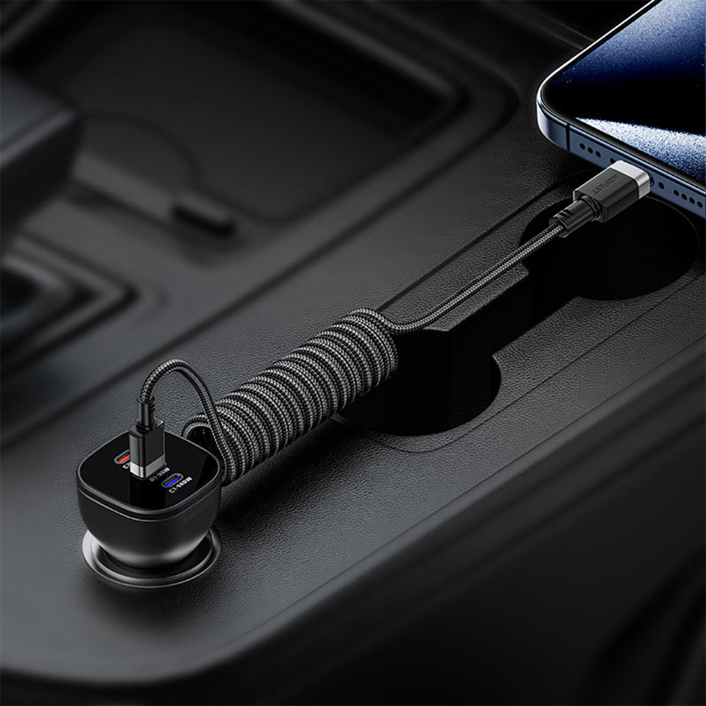 USB-A - USB-C Acefast C14-04 adat- és töltőkábel, 18W, 1,2m, Fekete