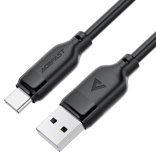 USB-A - USB-C Acefast C16-04 adat- és töltőkábel, 18W, 1.2m, Fekete
