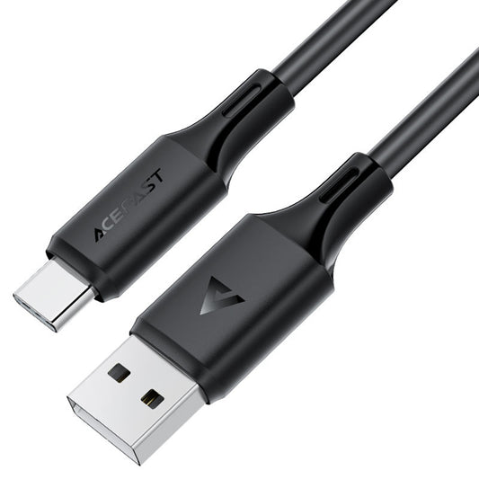 USB-A - USB-C Acefast C17-04 adat- és töltőkábel, 18W, 1.2m, Fekete
