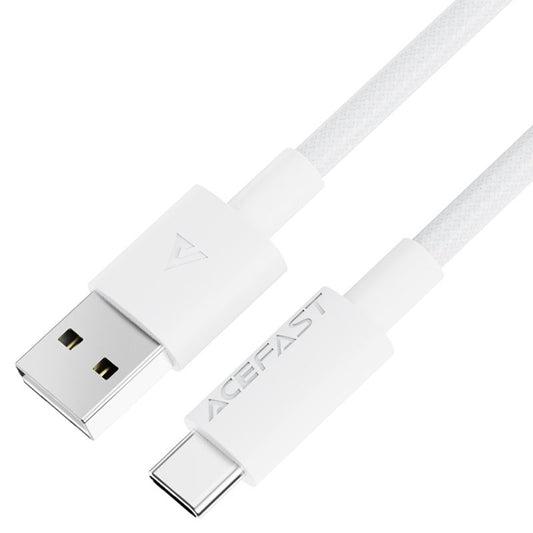USB-A - USB-C Acefast C18-04 adat- és töltőkábel, 18W, 1.2m, fehér