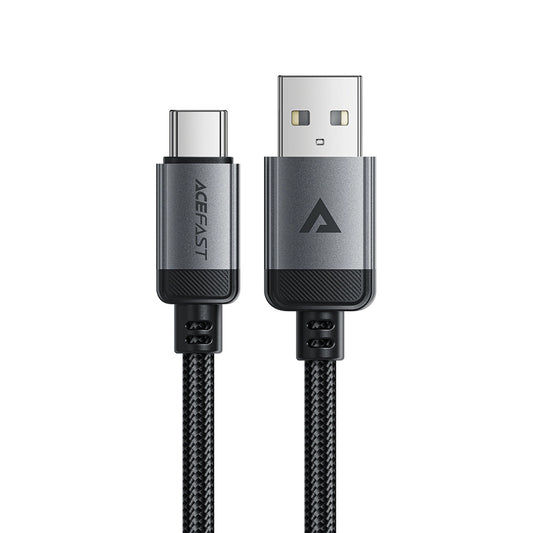 USB-A - USB-C Acefast C20-04 adat- és töltőkábel, 18W, 1.2m, Fekete
