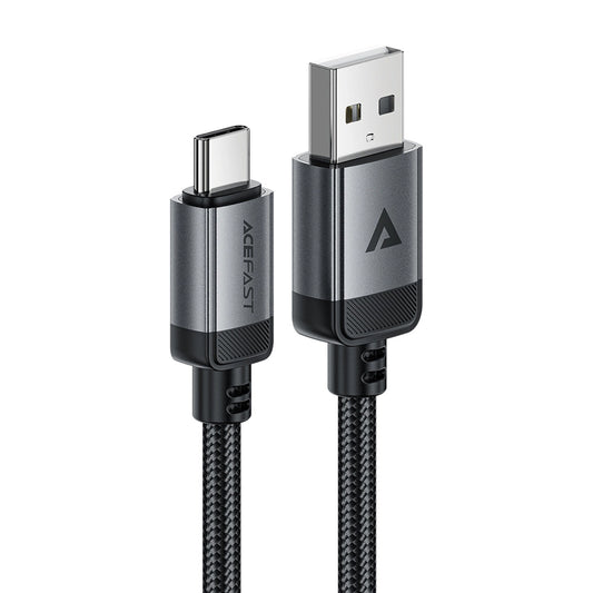USB-A - USB-C Acefast C20-04 adat- és töltőkábel, 18W, 1.2m, Fekete