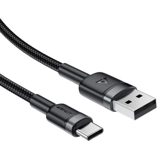 Adat- és Töltőkábel USB-A - USB-C Acefast C22-04, 18W, 1.2m, Fekete