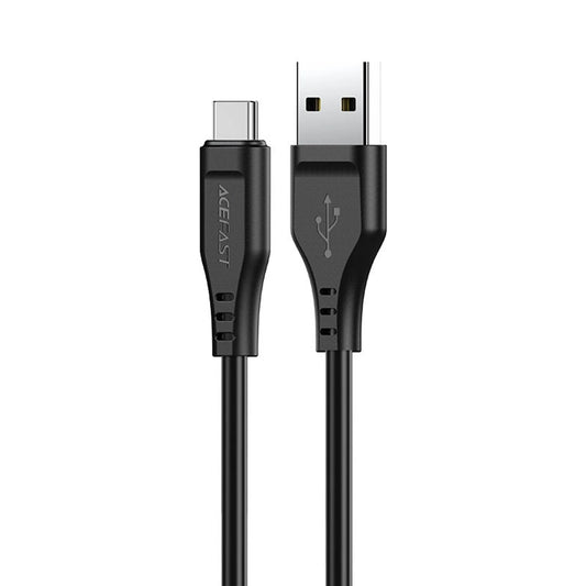 USB-A - USB-C Acefast C3-03 adat- és töltőkábel, 60W, 1.2m, Fekete