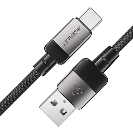 USB-A - USB-C Acefast C9-04 adat- és töltőkábel, 18W, 1.2m, Fekete