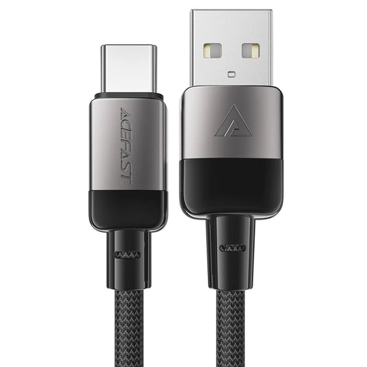 USB-A - USB-C Acefast C9-04 adat- és töltőkábel, 18W, 1.2m, Fekete