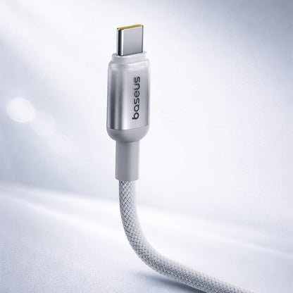 USB-A to USB-C Data and Charging Cable Baseus Discolor, 100W, 2m, Silver E0420803