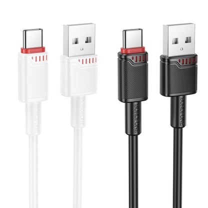 USB-A - USB-C Borofone BX110 Beneficio adat- és töltőkábel, 18W, 1m, Fehér